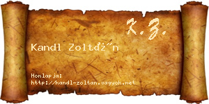 Kandl Zoltán névjegykártya